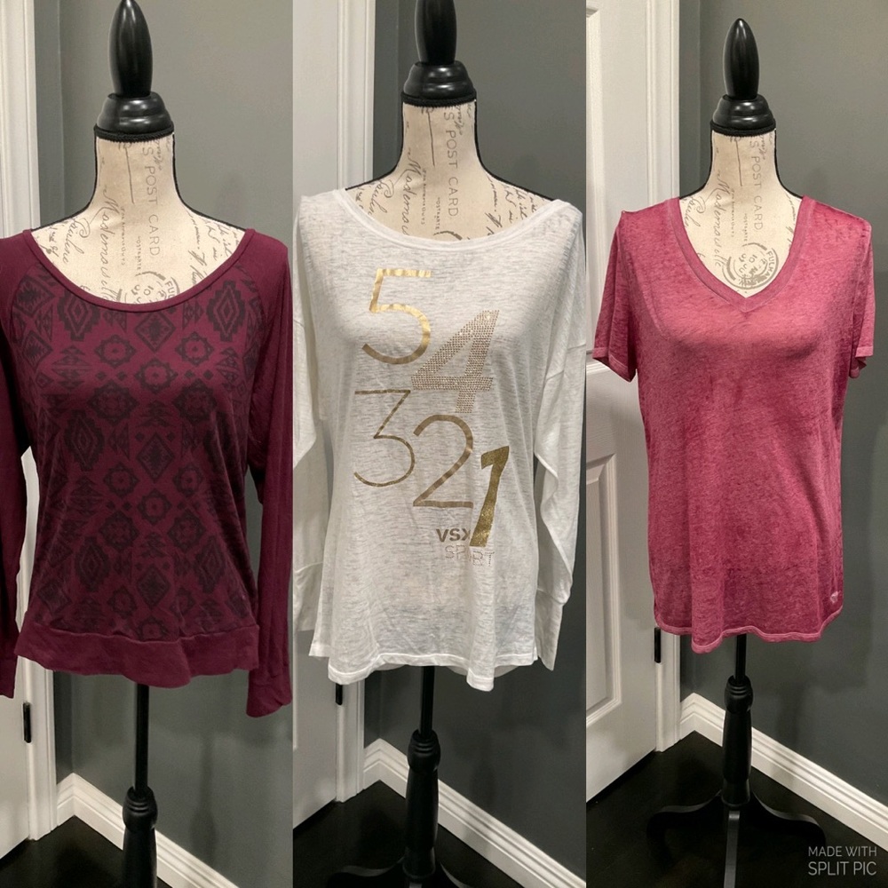 VICTORIAS SECRET AND PINK SHIRT BUNDLE